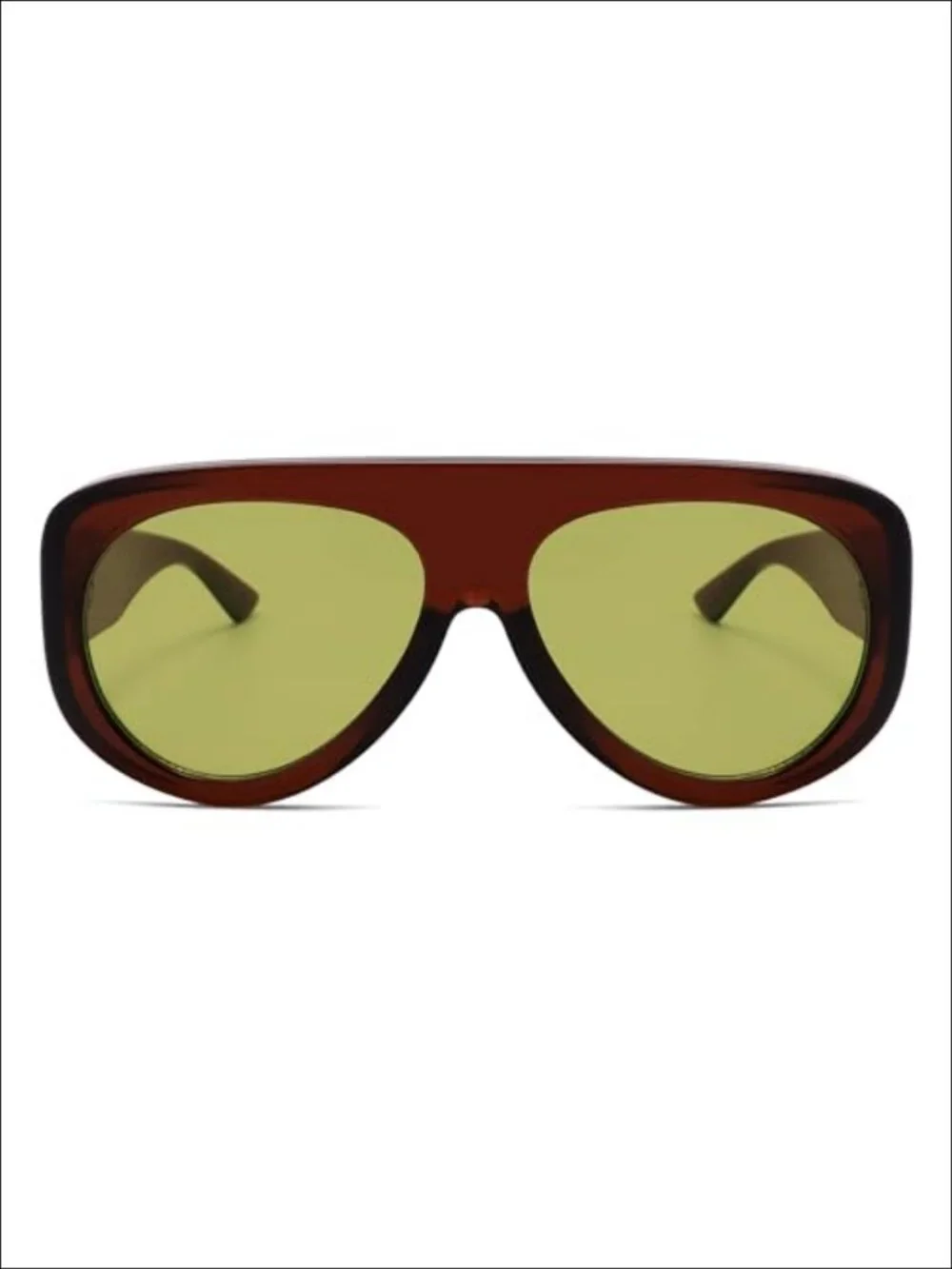 Oversized Aviator Sunglasses UV Protection Retro 90s Wrap Around Shades